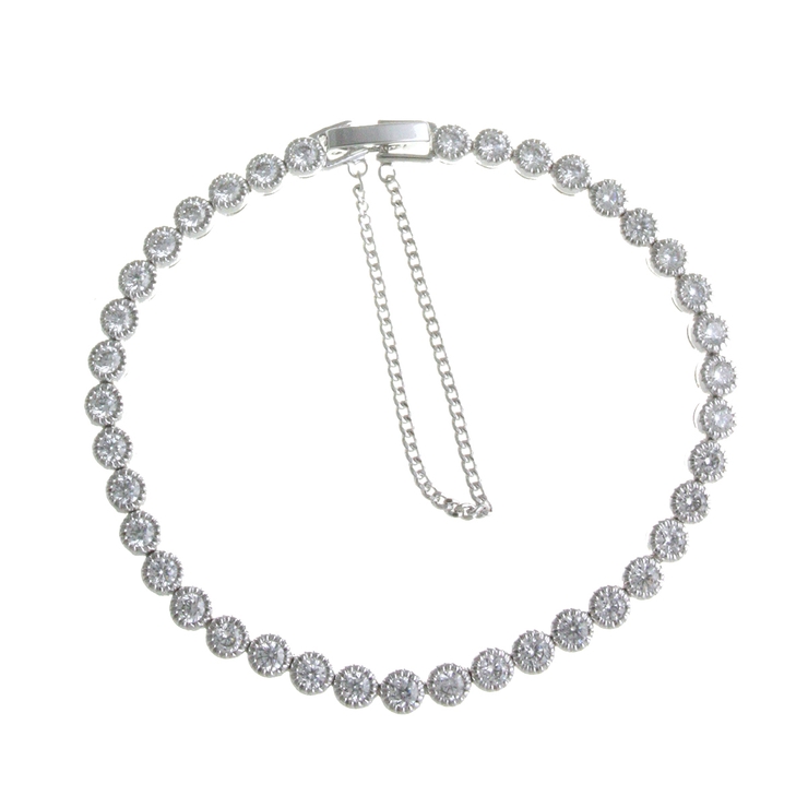 キュービックジルコニアラインテニスブレス ブライダル パーティーアクセサリー | VINGTAINE | 詳細画像2 