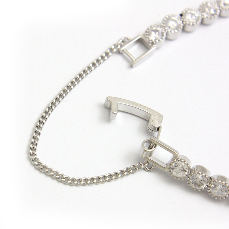 キュービックジルコニアラインテニスブレス ブライダル パーティーアクセサリー | VINGTAINE | 詳細画像3 