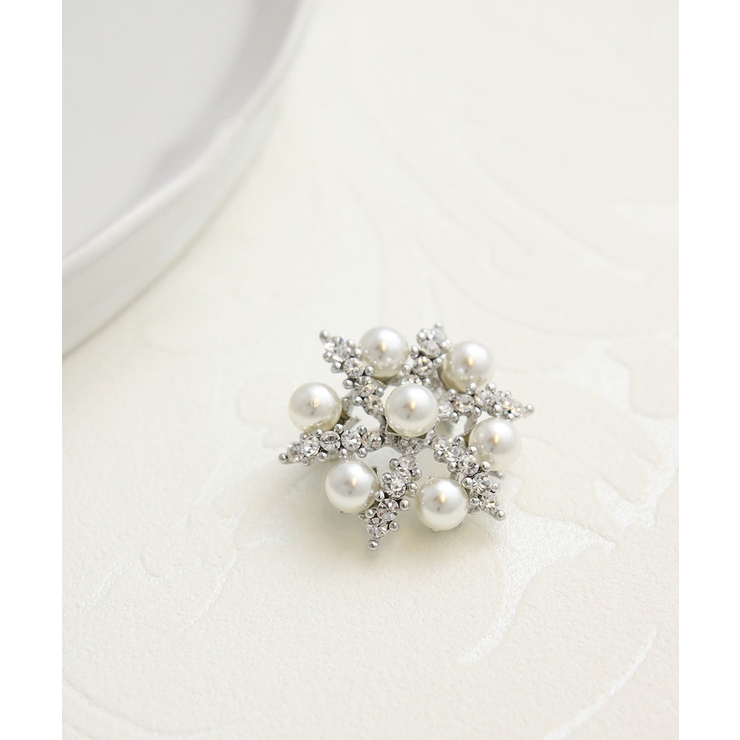 ブローチ スノークリスタル ビジュー | VINGTAINE | 詳細画像3 