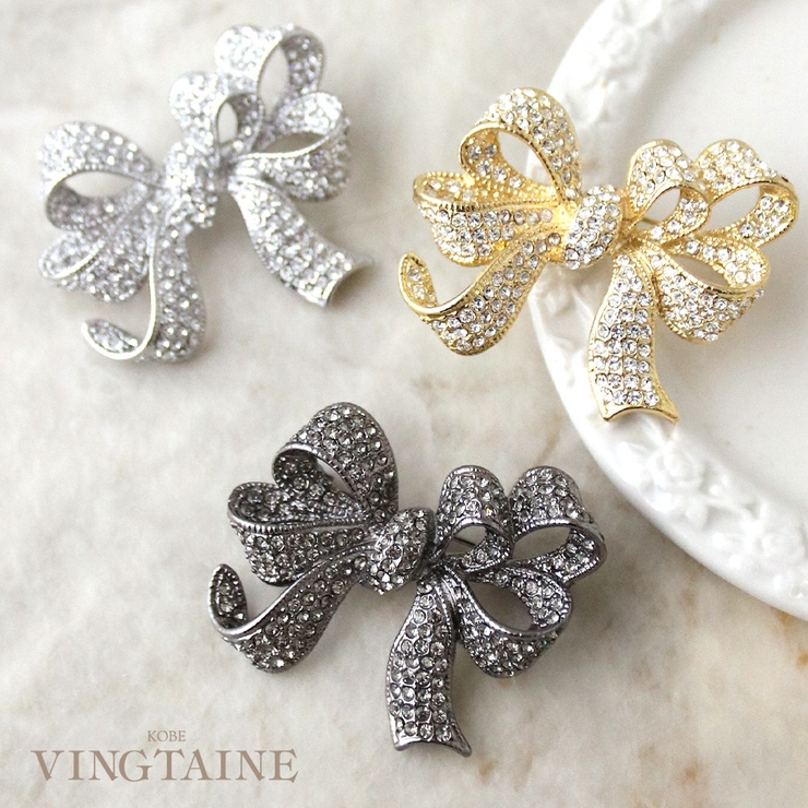 ブローチ ピン リボン | VINGTAINE | 詳細画像1 