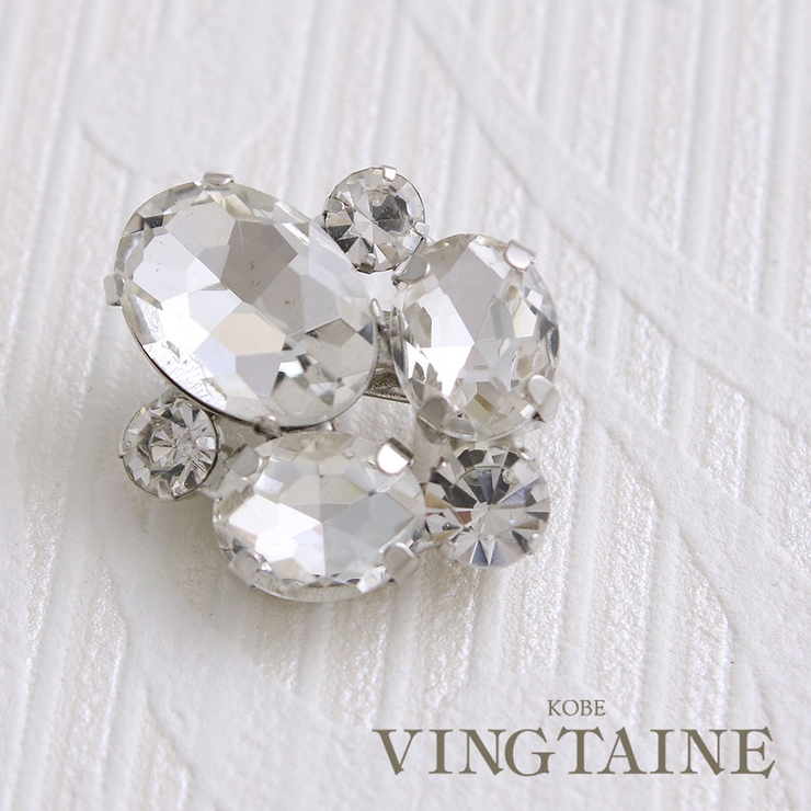 ビジューストーンミニブローチ 上品 エレガント | VINGTAINE | 詳細画像1 