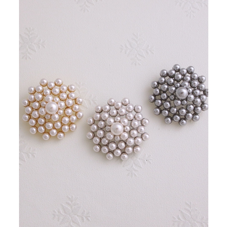 パールラウンドブローチ 大ぶり 華やか | VINGTAINE | 詳細画像7 