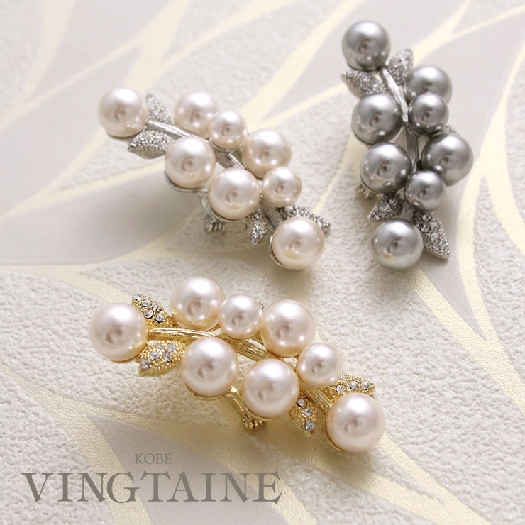 パールクラスターブローチ 華やか 可愛い | VINGTAINE | 詳細画像1 