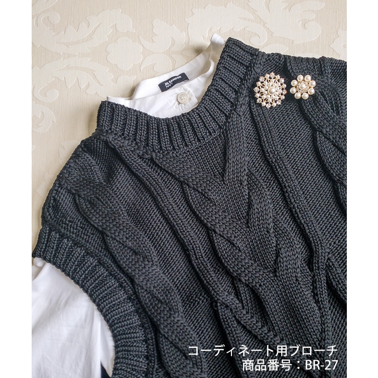 スノークリスタルブローチ/パール/結晶/ラインストーン BR-25 | VINGTAINE | 詳細画像7 