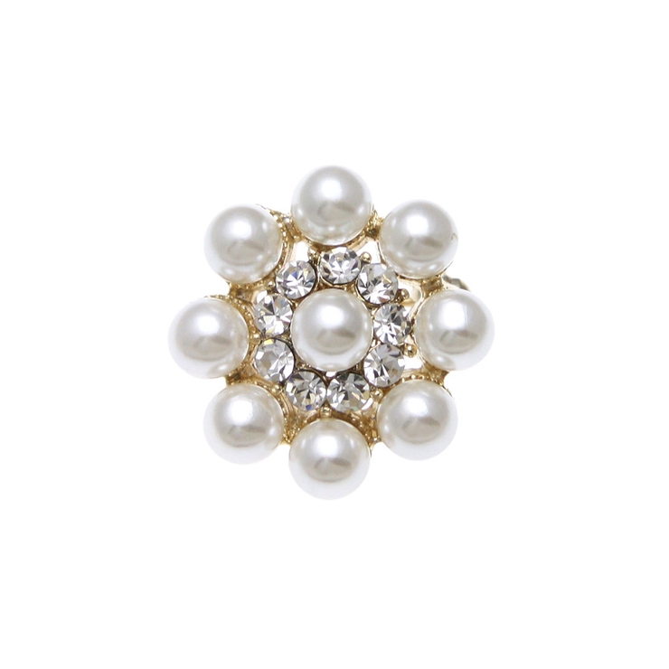 お花のようなパールミニブローチ フラワー スノー | VINGTAINE | 詳細画像3 