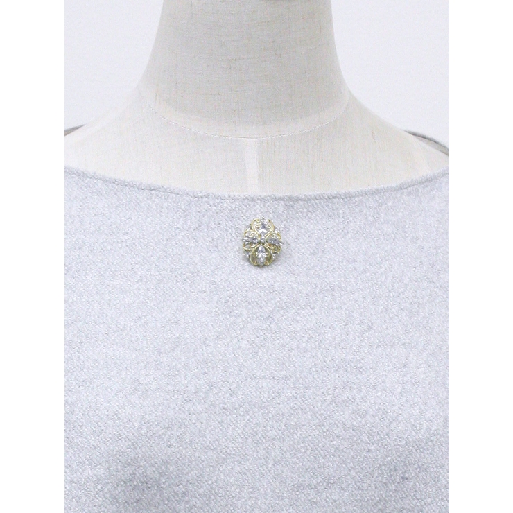 エレガントオーバルビジューミニブローチ/ラインストーン BR-44 | VINGTAINE | 詳細画像3 