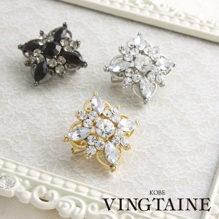 エレガントフラワービジューミニブローチ/ラインストーン BR-45 | VINGTAINE | 詳細画像1 