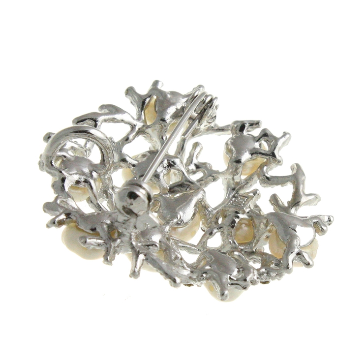 淡水パールラウンドブローチ ミディアム ブランチ風 | VINGTAINE | 詳細画像3 