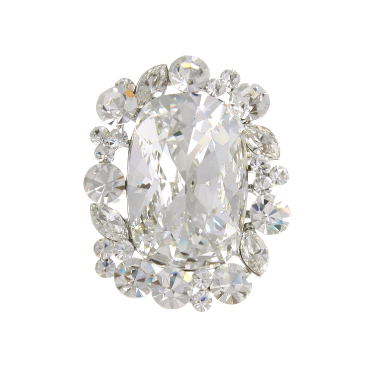 クリスタル | ブローチ クラシカル オーバル/カットクリスタル 母の日 ギフト BR-57 | VINGTAINE