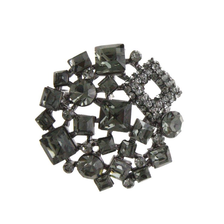 ブラックダイアモンド | ブローチ モザイク ラウンド | VINGTAINE