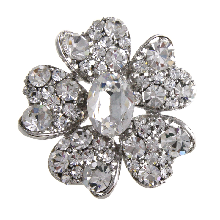 クリスタル | ブローチ フラワー 花 | VINGTAINE