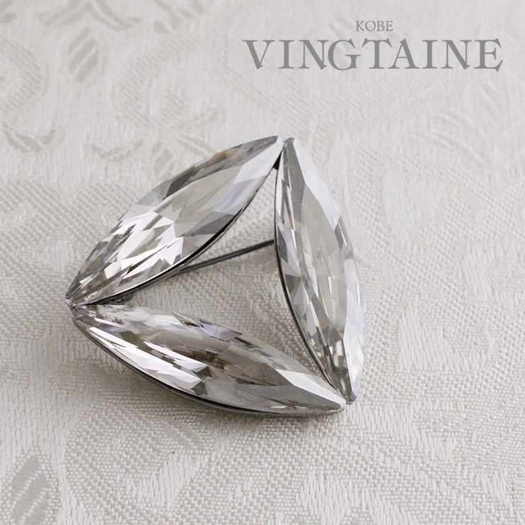 ブローチ クリスタル トライアングル | VINGTAINE | 詳細画像1 