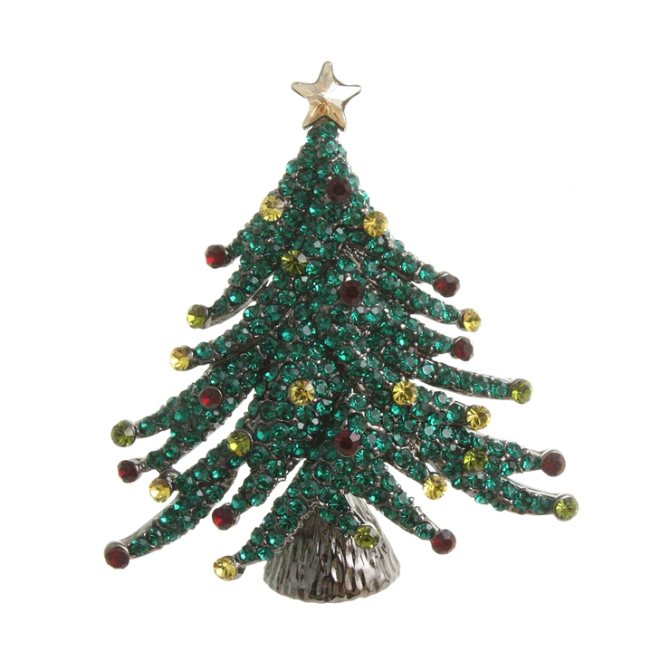 レッド系 | クリスマスツリーブローチ ミニサイズ カラフル | VINGTAINE