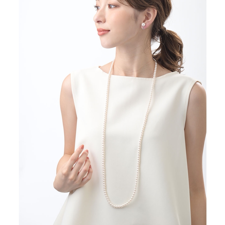 ロングパールネックレス（6mm） C14 140[アクセサリー | VINGTAINE | 詳細画像3 