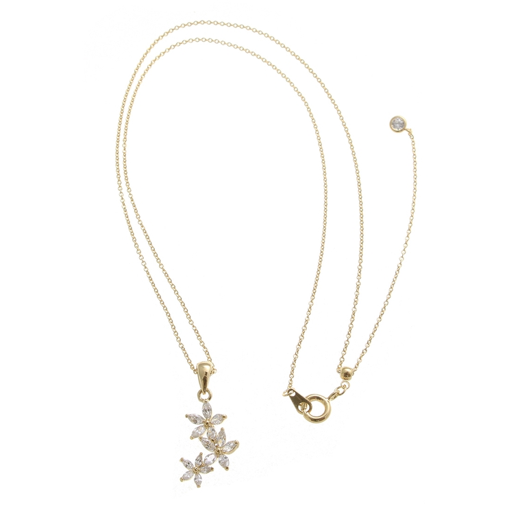 トリプルフラワーネックレス スライド式アジャスター スライドチェーン | VINGTAINE | 詳細画像2 