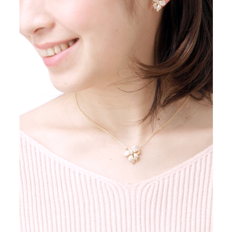 キュービックジルコニアパヴェリボンネックレス スライド式アジャスター マイクロパ… | VINGTAINE | 詳細画像6 