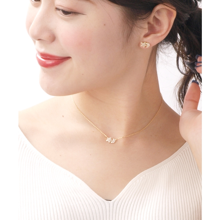 キュービックジルコニアムーン＆スターネックレス 月 星 | VINGTAINE | 詳細画像4 