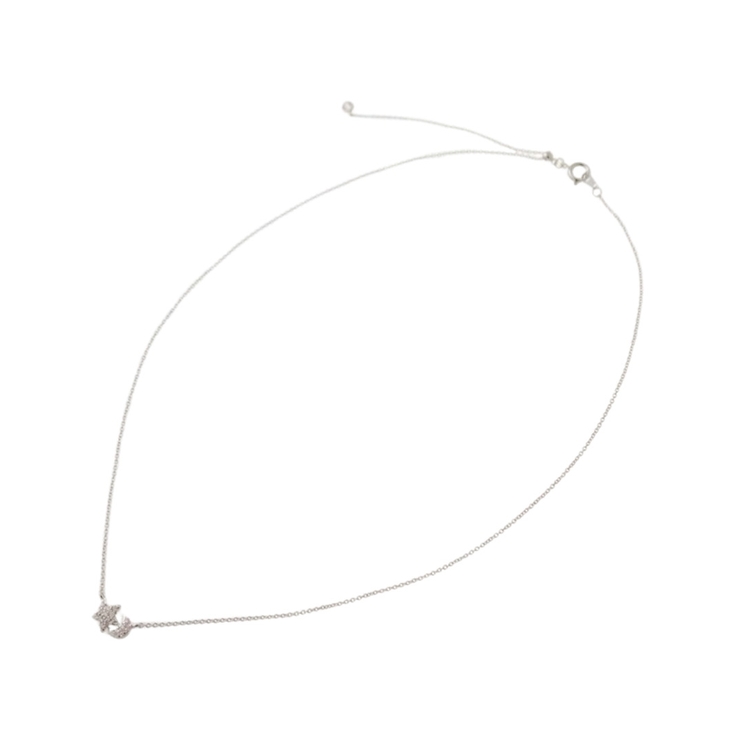 キュービックジルコニアムーン＆スターネックレス 月 星 | VINGTAINE | 詳細画像9 