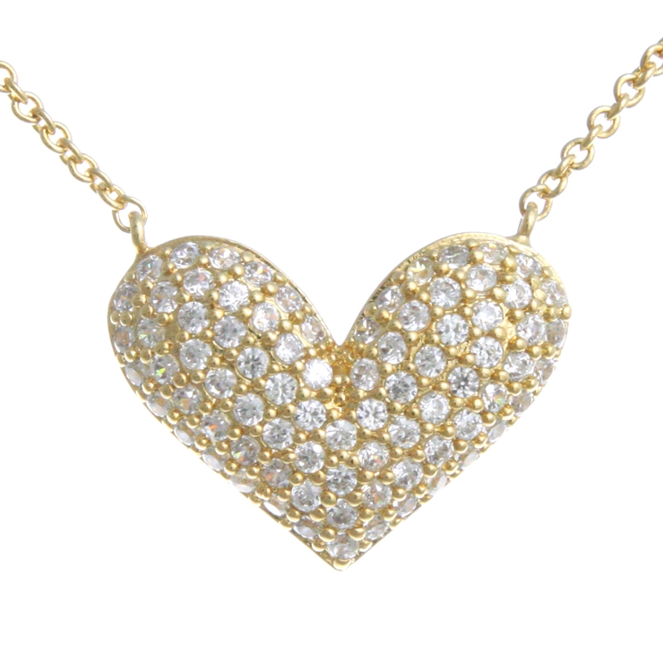 パヴェハートネックレス キュービックジルコニア スライド式アジャスター | VINGTAINE | 詳細画像2 