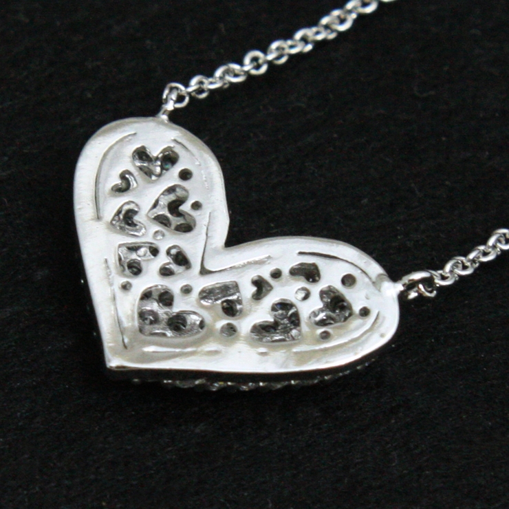 パヴェハートネックレス キュービックジルコニア スライド式アジャスター | VINGTAINE | 詳細画像5 