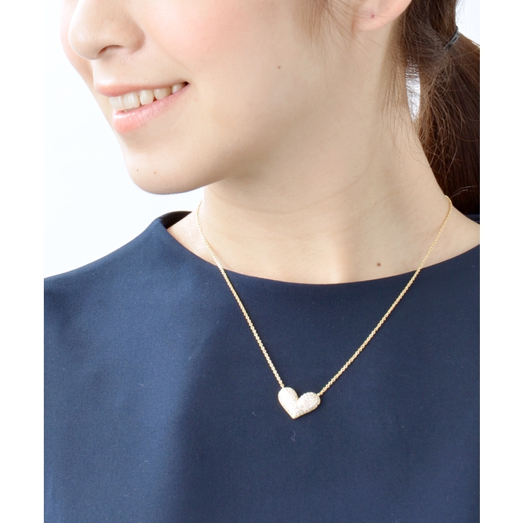 パヴェハートネックレス キュービックジルコニア スライド式アジャスター | VINGTAINE | 詳細画像6 