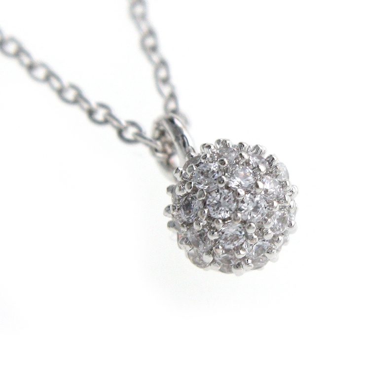 ミニパヴェボールネックレス アジャスターチェーン スライダーチェーン | VINGTAINE | 詳細画像3 