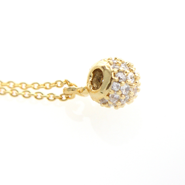 ミニパヴェボールネックレス アジャスターチェーン スライダーチェーン | VINGTAINE | 詳細画像6 