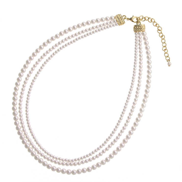 3連パールネックレス チョーカー 結婚式 | VINGTAINE | 詳細画像6 