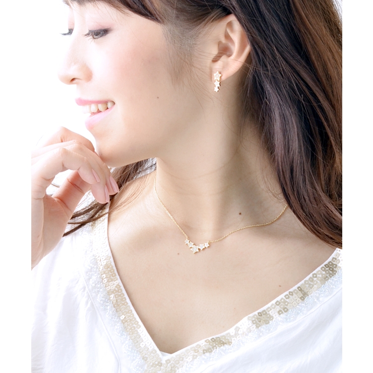 パヴェスターネックレス キュービックジルコニア ショートネックレス | VINGTAINE | 詳細画像8 