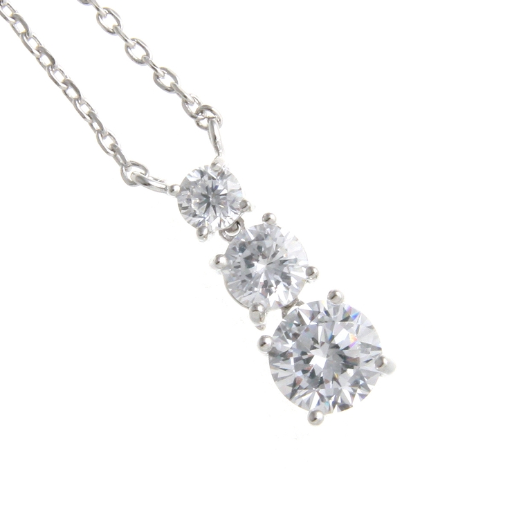 トリロジーネックレス ショートネックレス キュービックジルコニア | VINGTAINE | 詳細画像3 