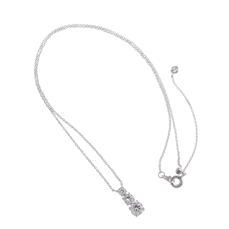 トリロジーネックレス ショートネックレス キュービックジルコニア | VINGTAINE | 詳細画像5 