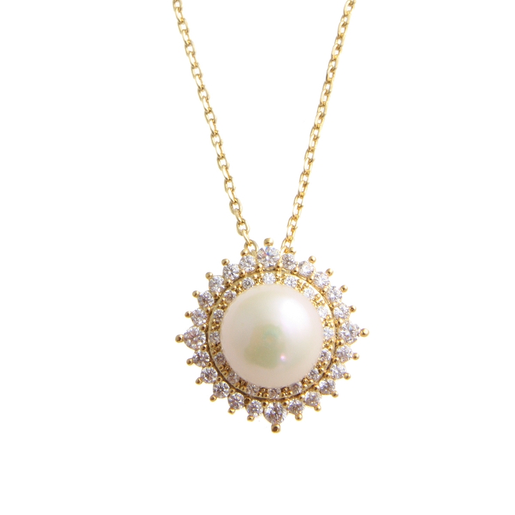 淡水パールラウンドネックレス アジャスター式 スライダーチェーン | VINGTAINE | 詳細画像2 