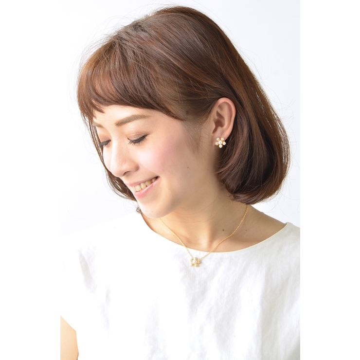 淡水パール×パヴェフラワーネックレス 一粒 キュービックジルコニア | VINGTAINE | 詳細画像6 