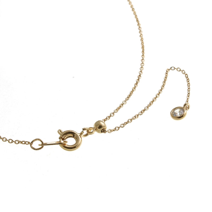 一粒ストーンネックレス ヘイローデザイン スライド式アジャスター | VINGTAINE | 詳細画像7 