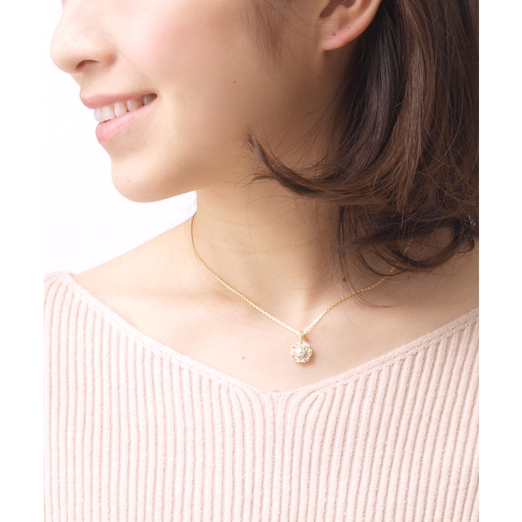 可憐なパールビジューネックレス/キュービックジルコニア C3131 | VINGTAINE | 詳細画像7 