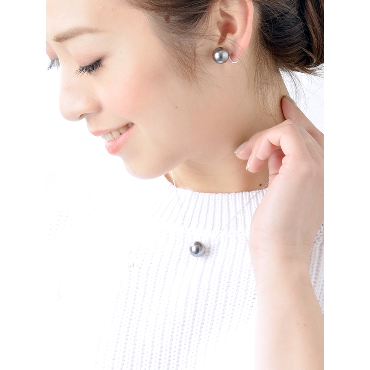 クリスタルパール一粒ネックレス（12mm）スライド式アジャスター スライダーチェ… | VINGTAINE | 詳細画像4 