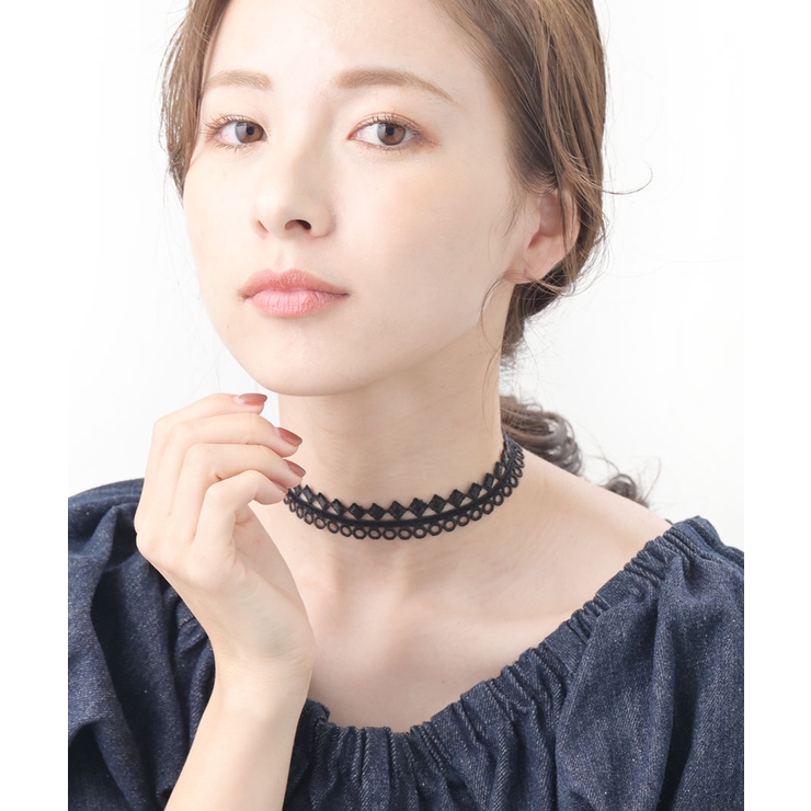 ブラックレースチョーカー/ネックレス/レースアクセサリー | VINGTAINE | 詳細画像3 