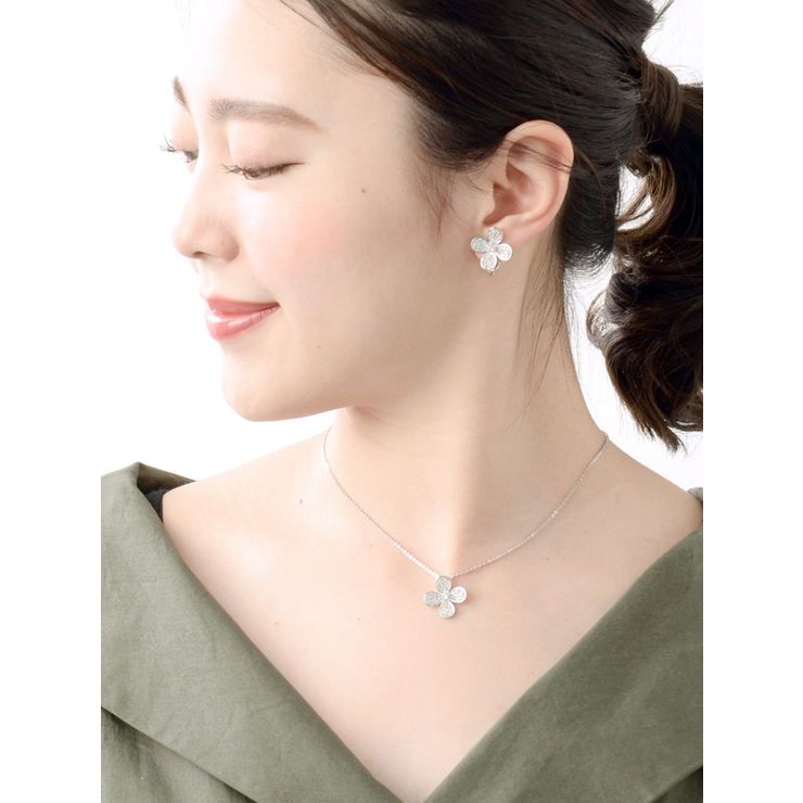 パヴェフラワーネックレス 花 キュービックジルコニア | VINGTAINE | 詳細画像7 