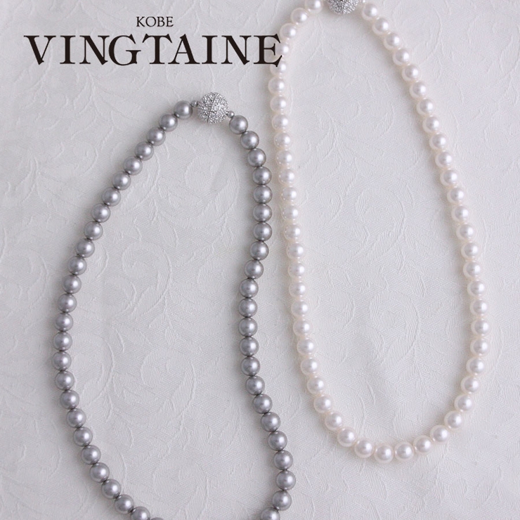 パール×パヴェボールネックレス(8mm) エレガント シンプル | VINGTAINE | 詳細画像1 