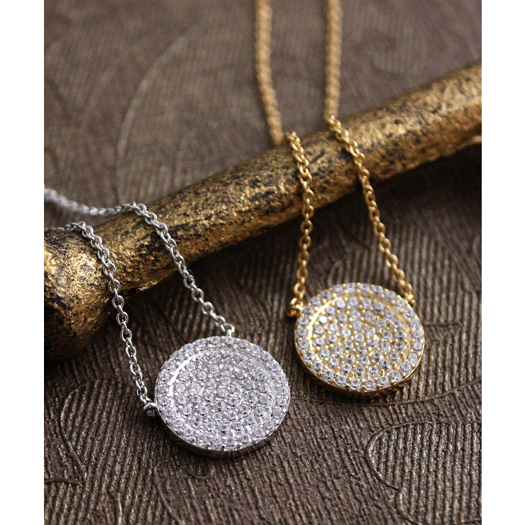 パヴェサークルネックレス キュービックジルコニア スライド式アジャスター | VINGTAINE | 詳細画像8 