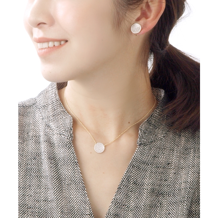 パヴェサークルネックレス キュービックジルコニア スライド式アジャスター | VINGTAINE | 詳細画像6 