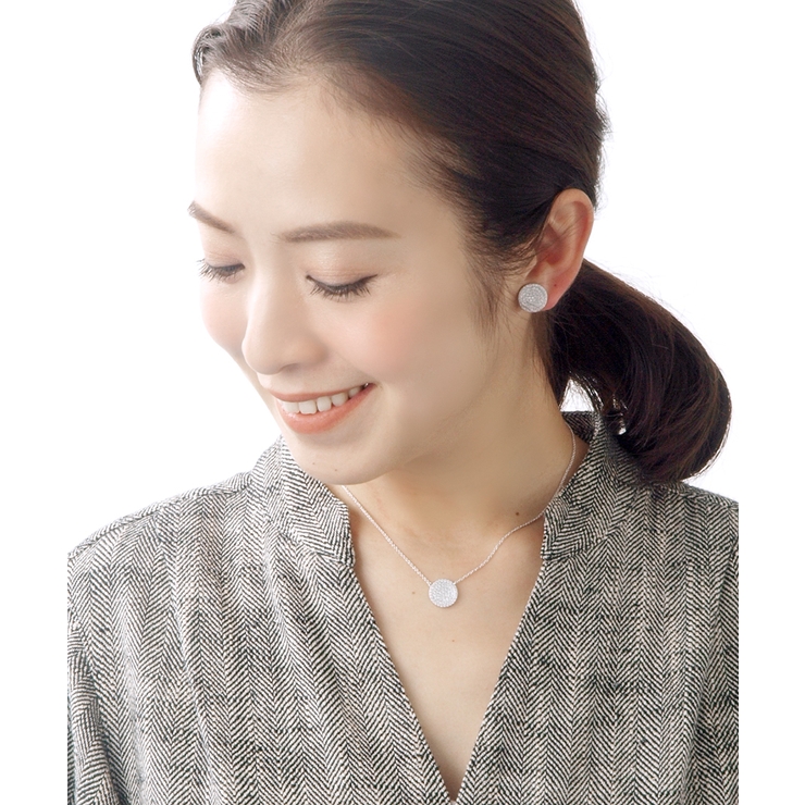 パヴェサークルネックレス キュービックジルコニア スライド式アジャスター | VINGTAINE | 詳細画像7 