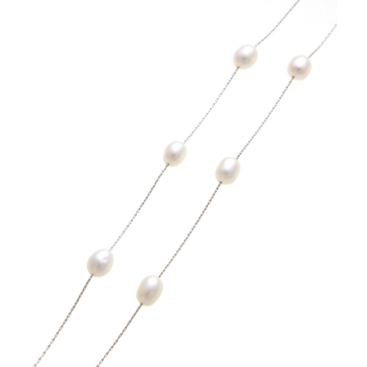 淡水パールショートネックレス スライド式アジャスター スライドチェーン | VINGTAINE | 詳細画像4 