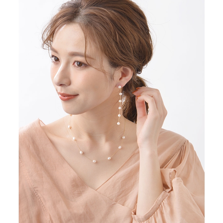 淡水パールショートネックレス スライド式アジャスター スライドチェーン | VINGTAINE | 詳細画像7 