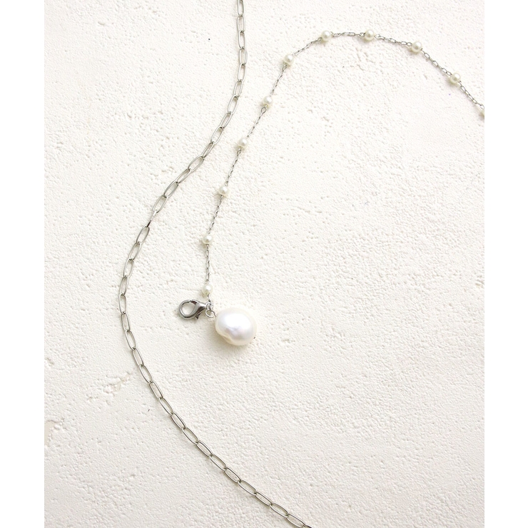 淡水パール&チェーン3wayロングネックレス Y字 アレンジ | VINGTAINE | 詳細画像4 