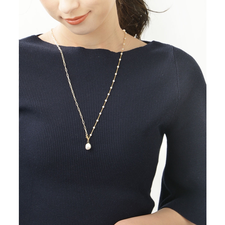 淡水パール&チェーン3wayロングネックレス Y字 アレンジ | VINGTAINE | 詳細画像6 