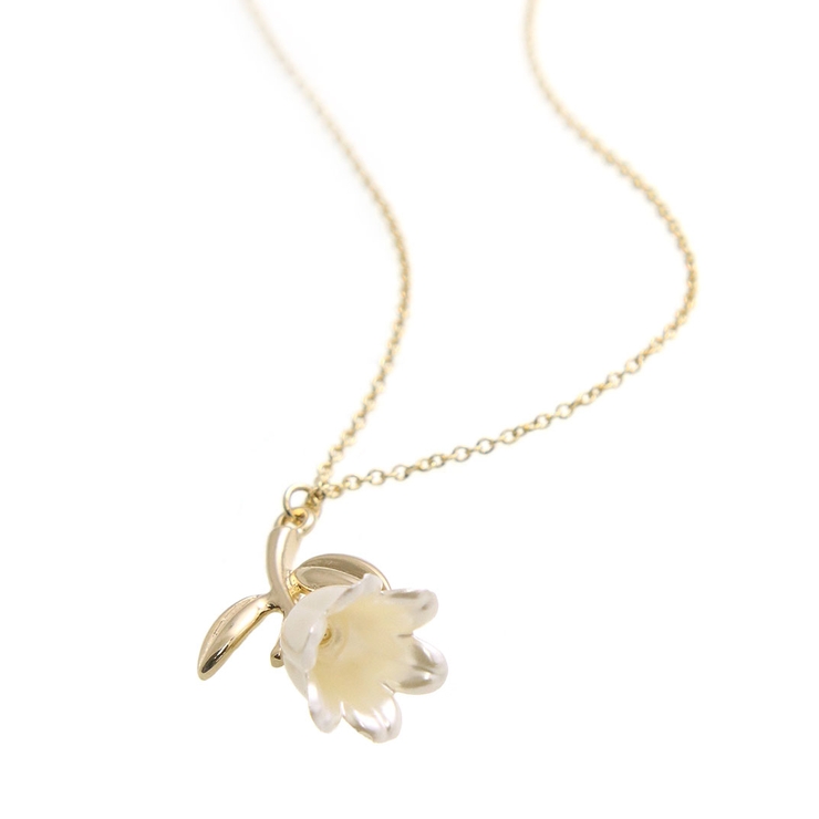 ネックレス ホワイトフラワー パール調 | VINGTAINE | 詳細画像2 