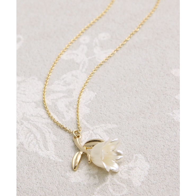 ネックレス ホワイトフラワー パール調 | VINGTAINE | 詳細画像4 