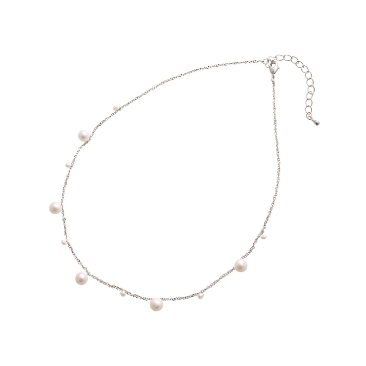 シルバー | ネックレス 淡水パール ミドル | VINGTAINE