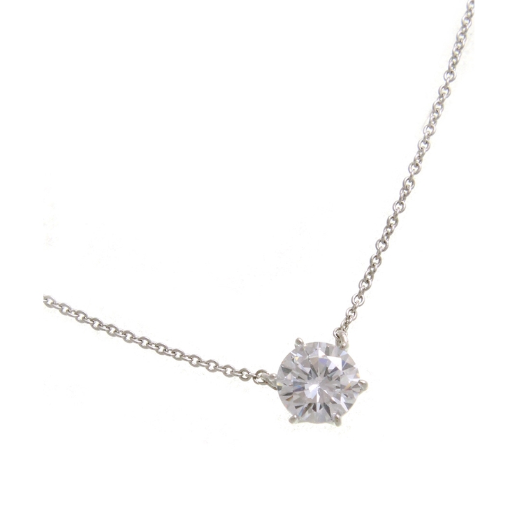 シルバー | ネックレス 一粒 キュービックジルコニア | VINGTAINE